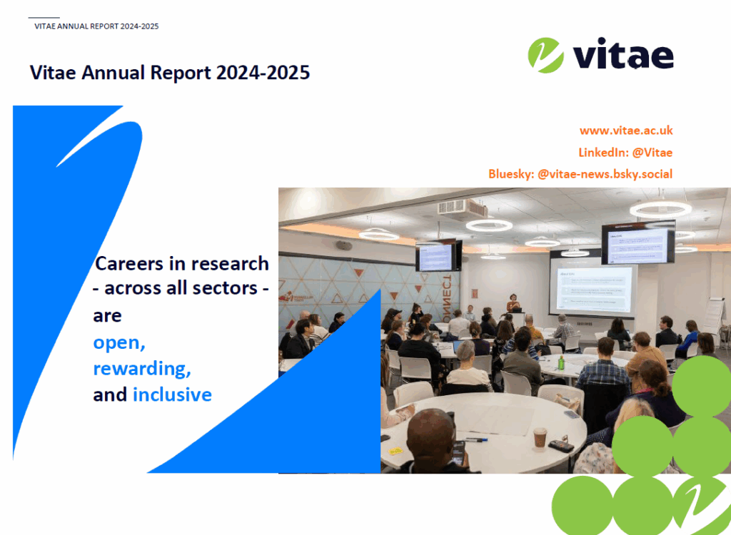 Screenshot of the first page of the Vitae annual report 24-25.