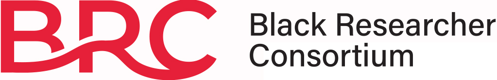 Red capital letters 'BRC' with a curved line joining them next to the words 'Black Researcher Consortium' in dark text.